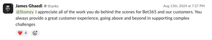 Slack testimonial about collaborative problem solving